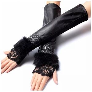 Leather Fingerless Zoë Cashmere Lined Gloves